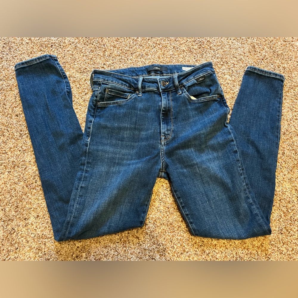Mavi Scarlet Super High-Rise Super Skinny Jeans – Size 27/29 Dark Wash EUC